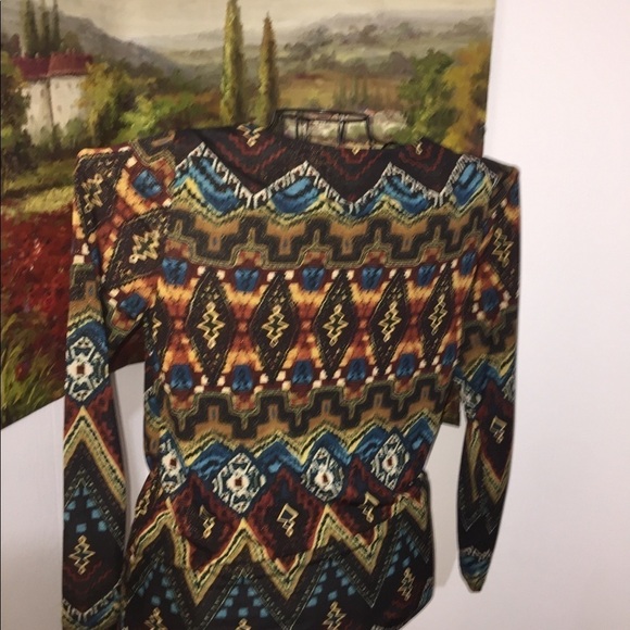 Rafaella‎ size small studded Aztec southwestern print boho bohemian hippie comfy - Picture 6 of 7